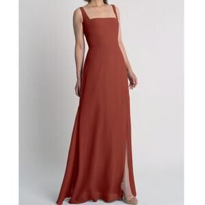 NEW Jenny Yoo Jenna Luxe Chiffon Bridesmaid Long Dress Sz 4 Special Occasion